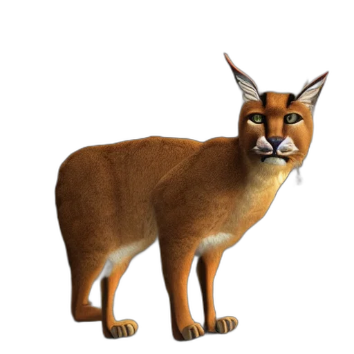 animal, staff, creature, 3d render transparent PNG cut-out