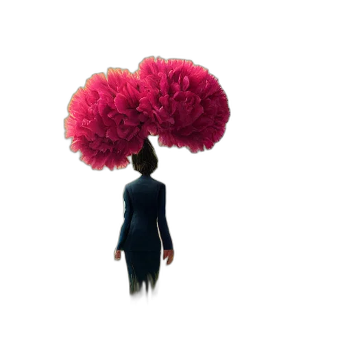 hair, flower, hat, umbrella transparent PNG cut-out