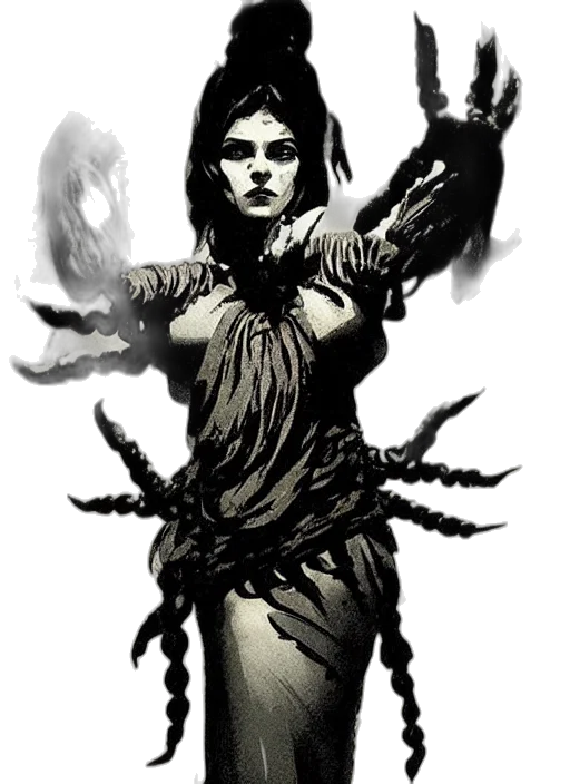 dress, staff, weapon, comic book art, concept art, fantasy art, pixel art, fire transparent PNG cut-out