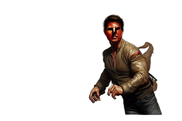 jacket, creature, staff, concept art, comic book art, photorealistic, 3d render, tom transparent PNG cut-out