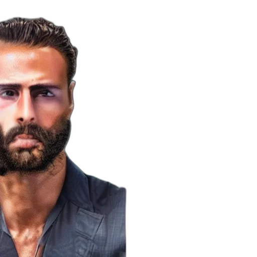 face, jacket, hair, mask transparent PNG cut-out