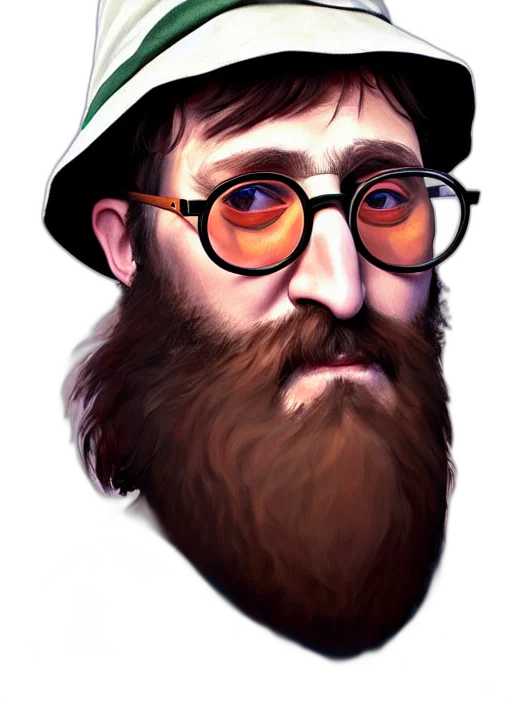 hat, face, staff, cartoon, photorealistic, fantasy art, watercolor, fantasy transparent PNG cut-out