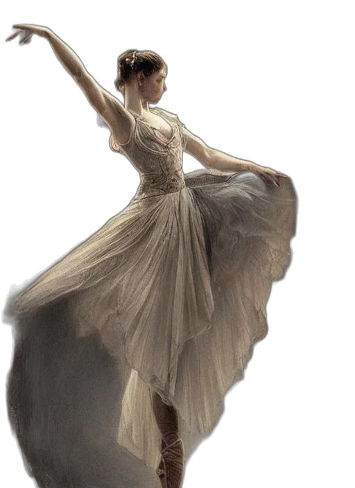 dress, jewelry, staff, photorealistic transparent PNG cut-out