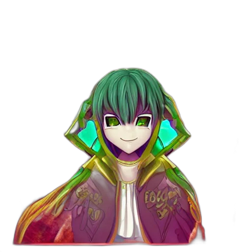 mask, face, crown, jacket, pixel art, fantasy art, concept art, anime transparent PNG cut-out