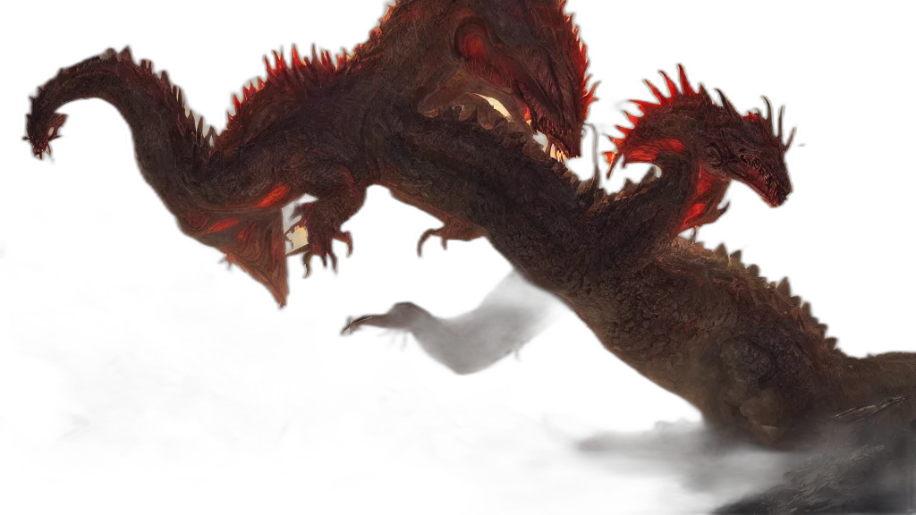 dragon, creature, animal, staff, concept art, fantasy art, 3d render, photorealistic transparent PNG cut-out