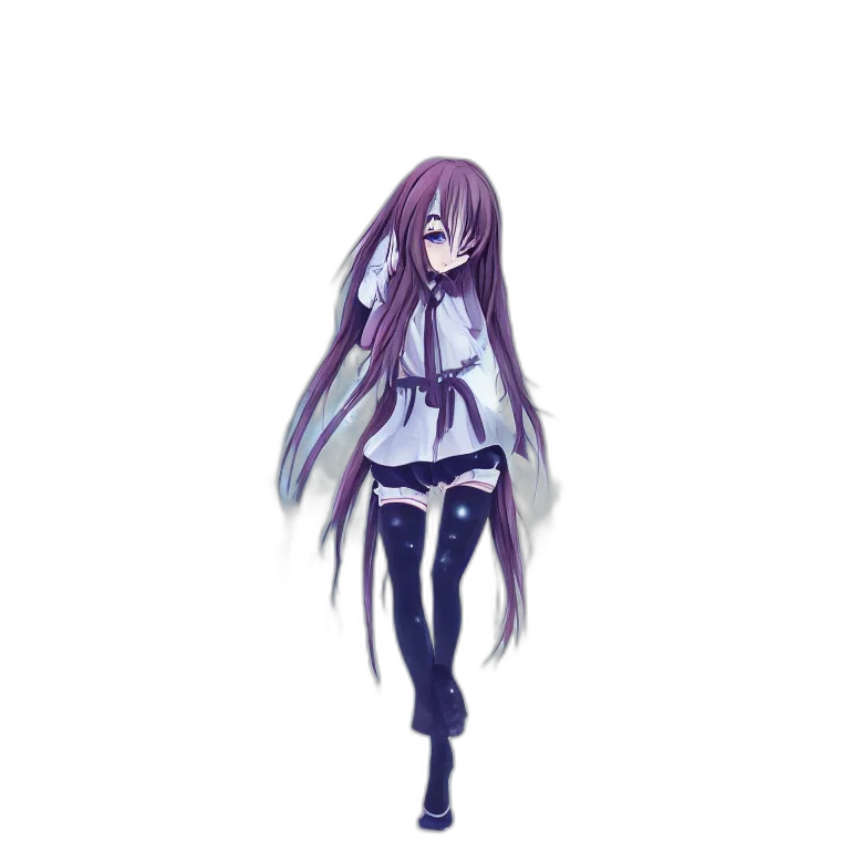 staff, hair, dress, creature transparent PNG cut-out