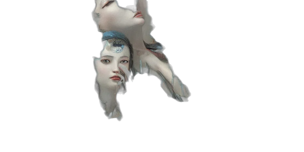 face, mask, robot, creature, 3d render, concept art, photorealistic, fantasy art transparent PNG cut-out