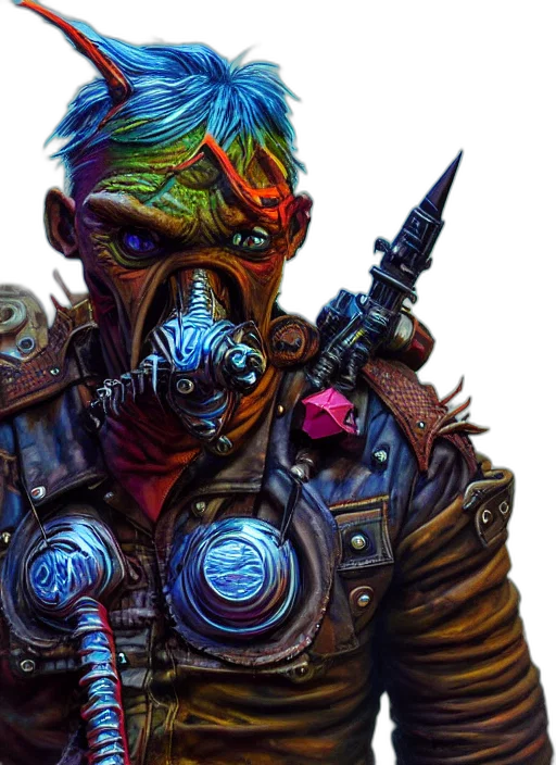 concept art, fantasy art, cyberpunk, young transparent PNG cut-out