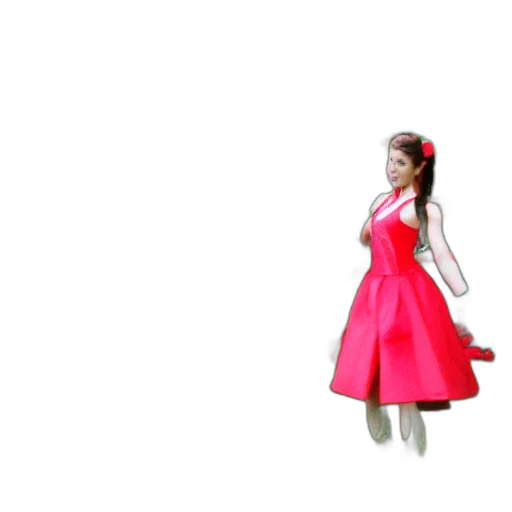 dress, robot, 3d render, concept art, photorealistic, cartoon, outer space, red transparent PNG cut-out