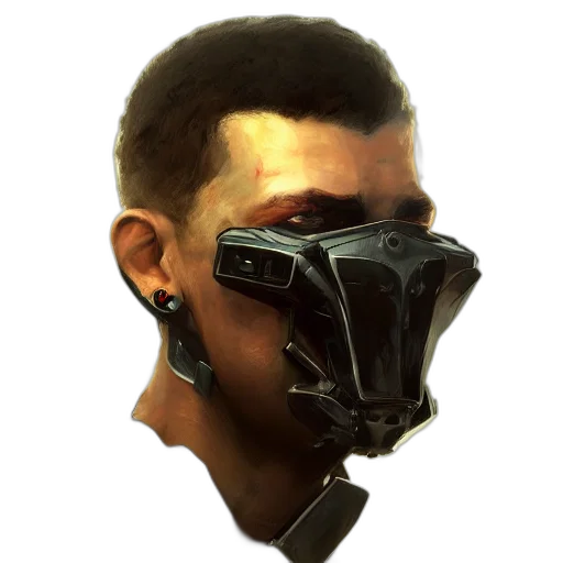 mask, face, weapon, robot transparent PNG cut-out
