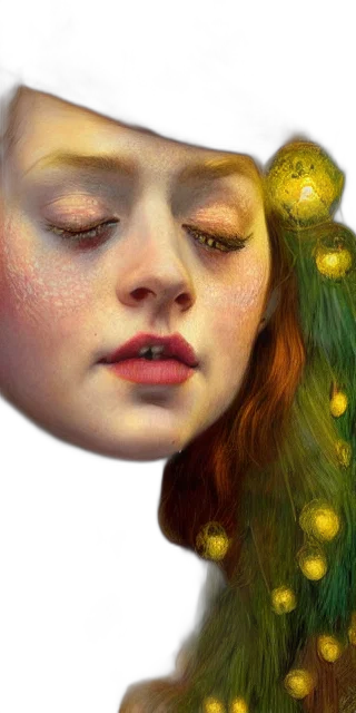 face, crown, jewelry, creature, photorealistic, oil painting, fantasy art, concept art transparent PNG cut-out