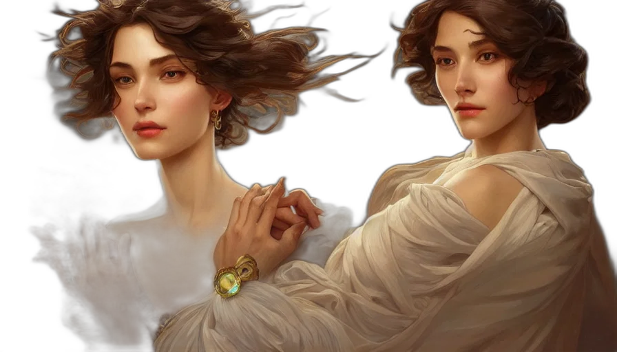 jewelry, dress, concept art, photorealistic transparent PNG cut-out