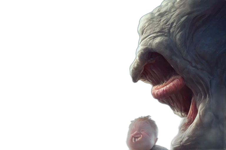 creature, face, mask, concept art transparent PNG cut-out