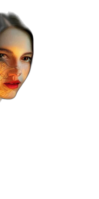 face, mask, robot, jewelry, photorealistic, 3d render, pixel art, concept art transparent PNG cut-out
