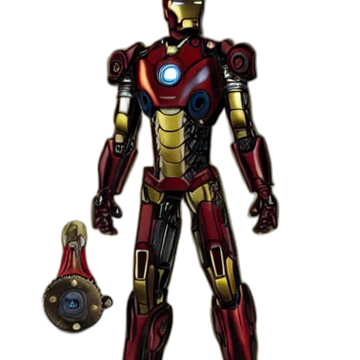 robot, concept art, comic book art, 3d render, pixel art, steampunk, iron, man transparent PNG cut-out
