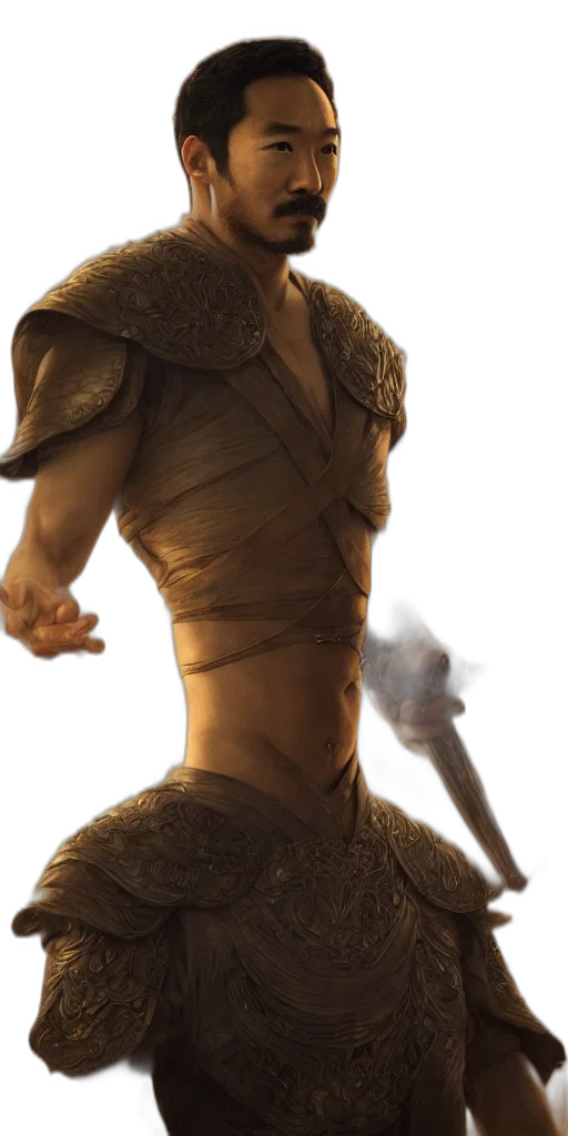 dragon, dress, sword, creature transparent PNG cut-out