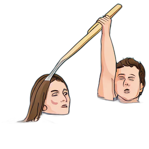 staff, weapon, sword, hair transparent PNG cut-out