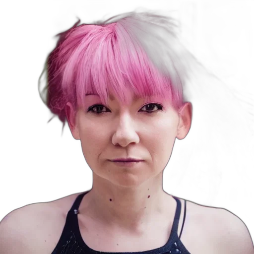 face, hair, creature, robot transparent PNG cut-out