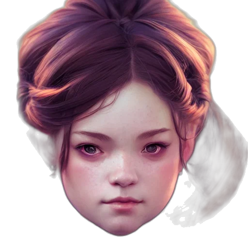 face, mask, hair, crown transparent PNG cut-out