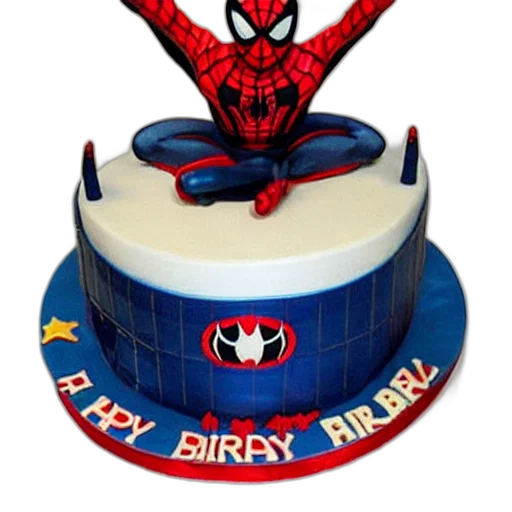 chinese, knockoff, spider, man, birthday, cake transparent PNG cut-out