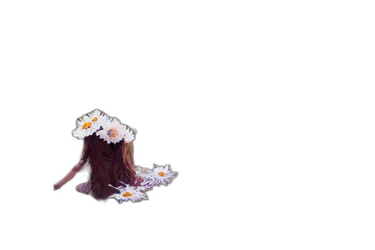 hair, crown, dress, creature, pixel art, 3d render, anime, concept art transparent PNG cut-out