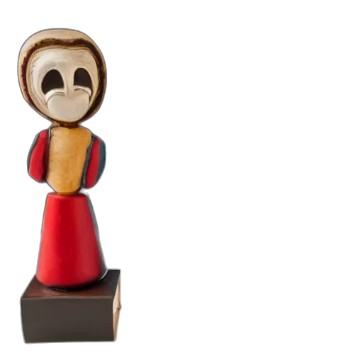 3d render, cartoon, occult, sculpture transparent PNG cut-out