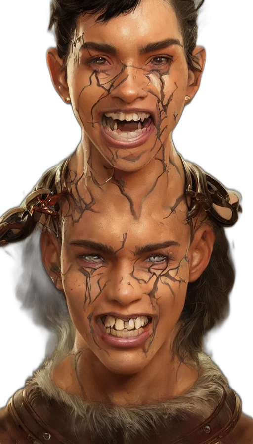 face, mask, creature, hair transparent PNG cut-out