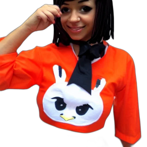 anime, cute, chick, dressed transparent PNG cut-out