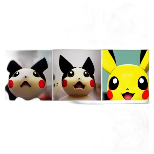 3d render, concept art, pixel art, photorealistic, photo, pikachu, perfect, faces transparent PNG cut-out