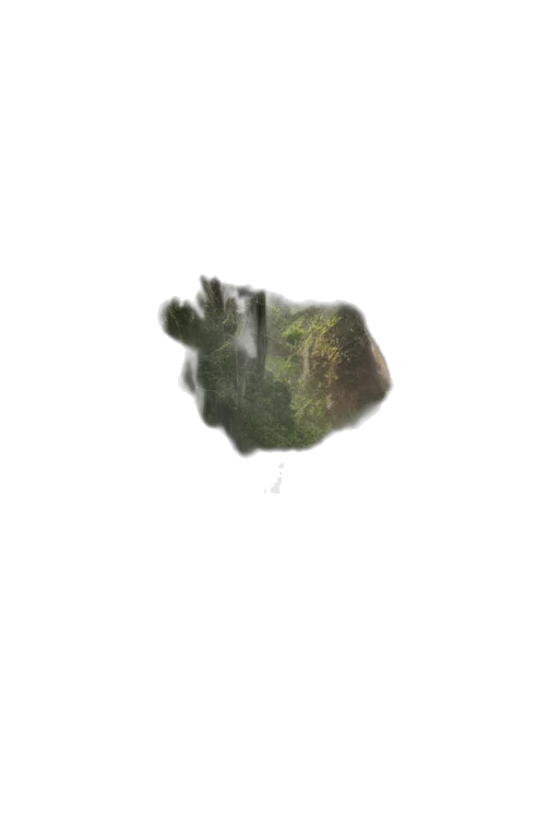 face, mask, tree, creature, photorealistic, 3d render, concept art, pixel art transparent PNG cut-out