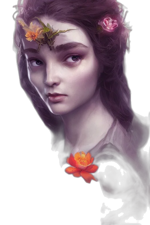crown, face, flower, mask transparent PNG cut-out