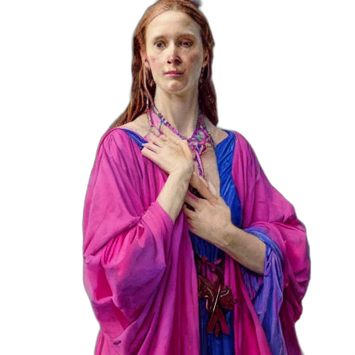 dress, jewelry, jacket, face transparent PNG cut-out