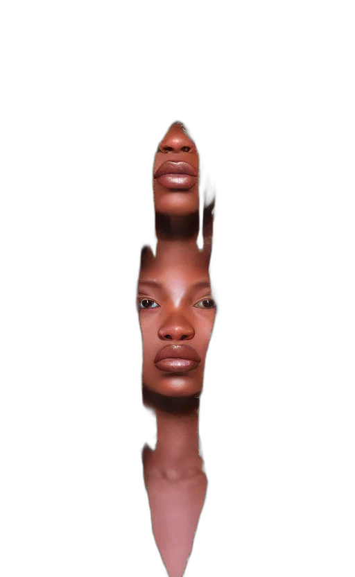 face, hair, crown, umbrella, 3d render, photorealistic, concept art, cartoon transparent PNG cut-out