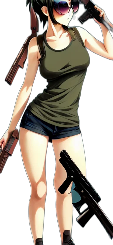weapon, dress, staff, anime transparent PNG cut-out
