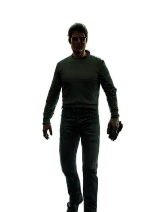 jacket, creature, staff, robot transparent PNG cut-out