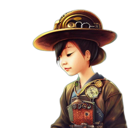 hat, staff, face, weapon, photorealistic, fantasy art, concept art, oil painting transparent PNG cut-out