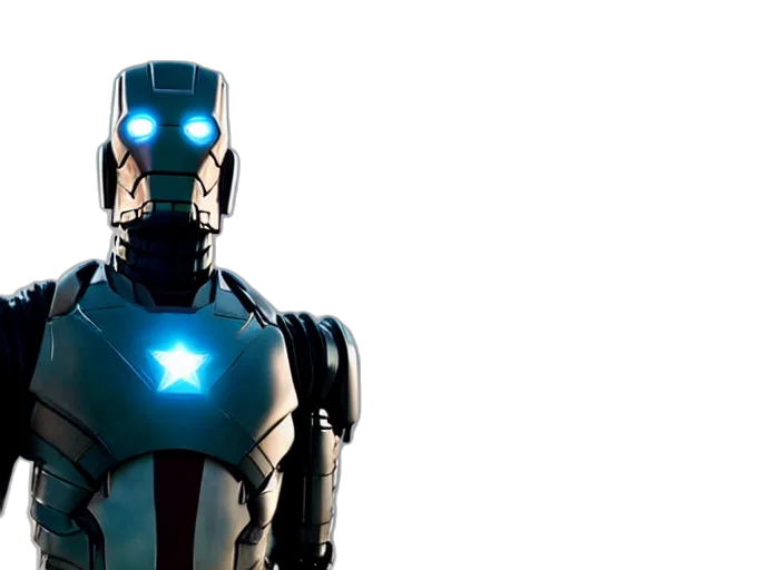 robot, 3d render, concept art, film transparent PNG cut-out