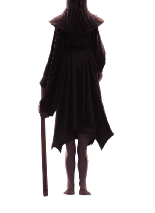 dress, staff, umbrella, concept art transparent PNG cut-out