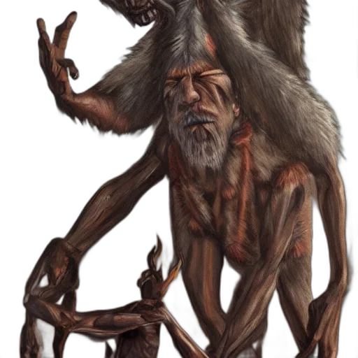 creature, animal, staff, face, concept art, fantasy art, photorealistic, 3d render transparent PNG cut-out