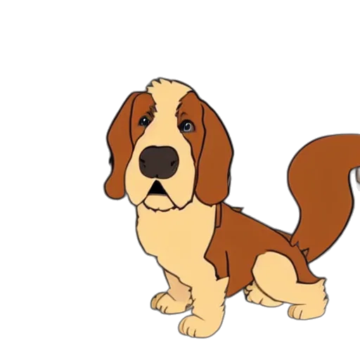 animal, staff, creature, cartoon, concept art, anime, pixel art, bernedoodle transparent PNG cut-out
