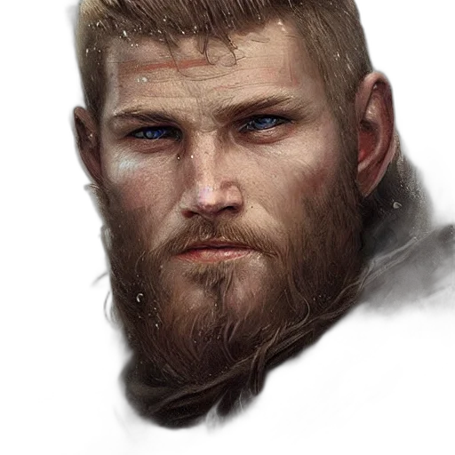 face, fantasy art, photorealistic, concept art, comic book art, portrait, painting, viking transparent PNG cut-out