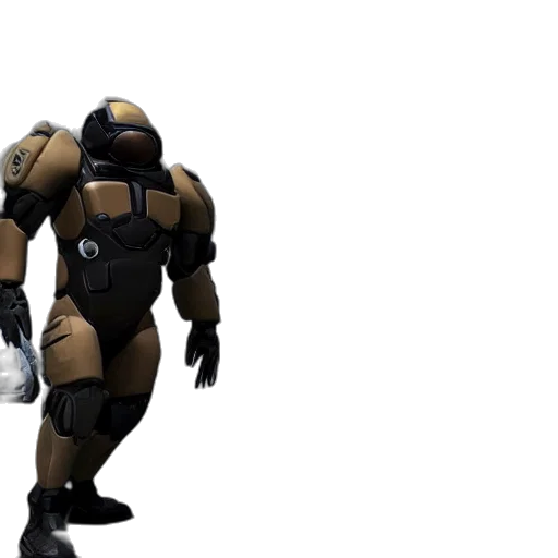 robot, 3d render, concept art, cyberpunk, earth tones, big, caracal, half transparent PNG cut-out