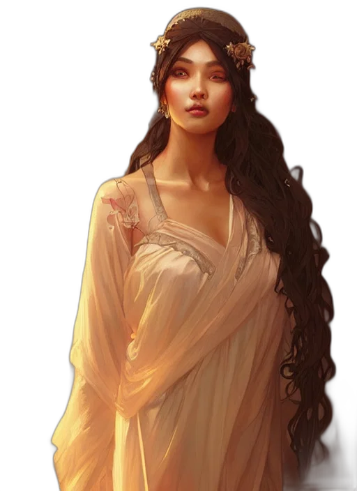 dress, jewelry, face, fantasy art, concept art, photorealistic, pixel art, fire transparent PNG cut-out