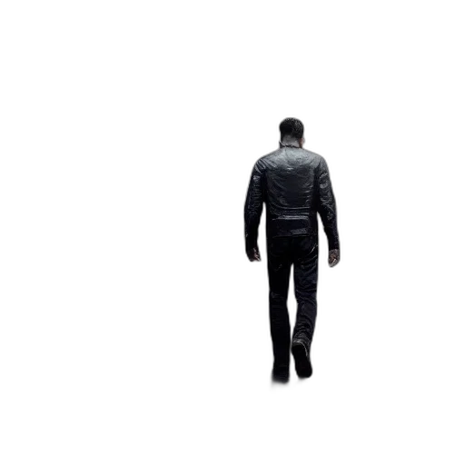 jacket, robot, staff, creature, concept art, 3d render, photorealistic, pixel art transparent PNG cut-out