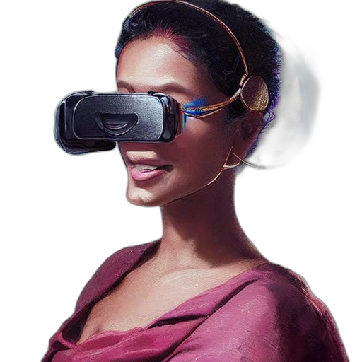 staff, face, photorealistic, cyberpunk transparent PNG cut-out