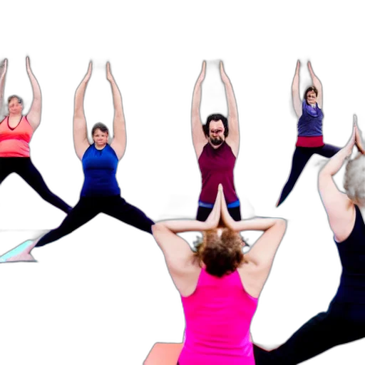 people, yelling, doing, yoga transparent PNG cut-out
