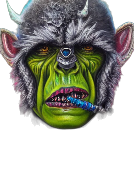 mask, creature, face, staff transparent PNG cut-out