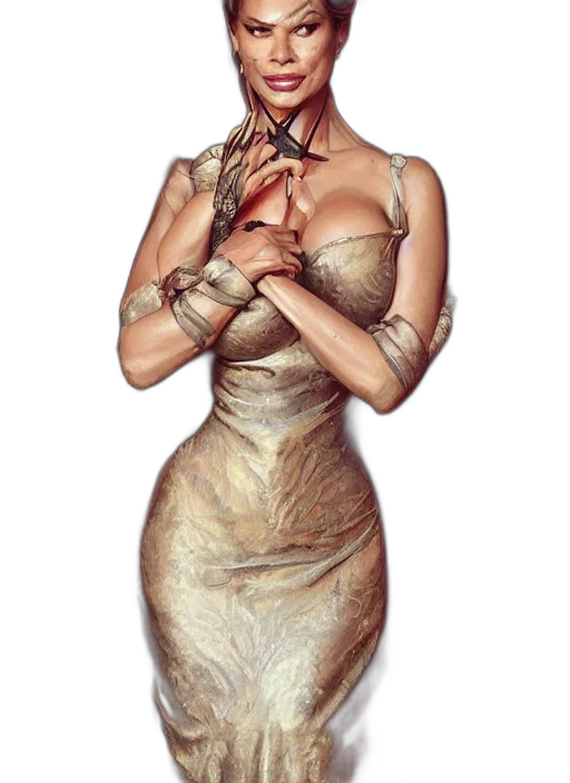dress, jewelry, staff, mask transparent PNG cut-out