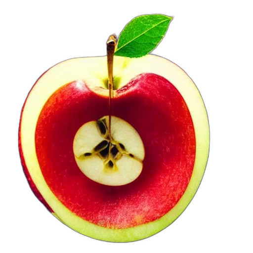 food, crown, jewelry, photorealistic, 3d render, photo, half, apple transparent PNG cut-out