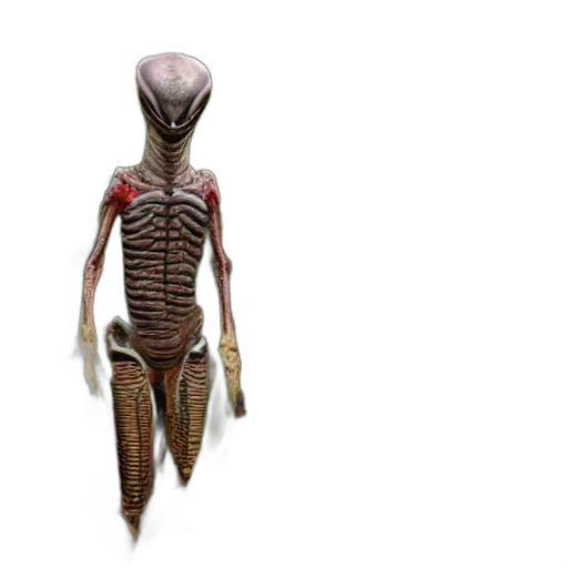 creature, robot, animal, dress, 3d render, concept art, outer space, alien transparent PNG cut-out